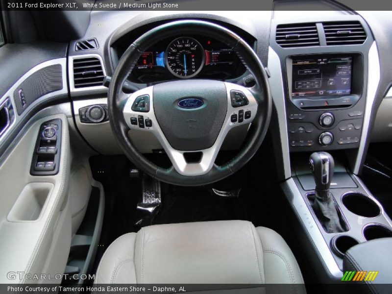 White Suede / Medium Light Stone 2011 Ford Explorer XLT