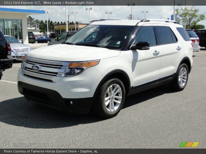 White Suede / Medium Light Stone 2011 Ford Explorer XLT