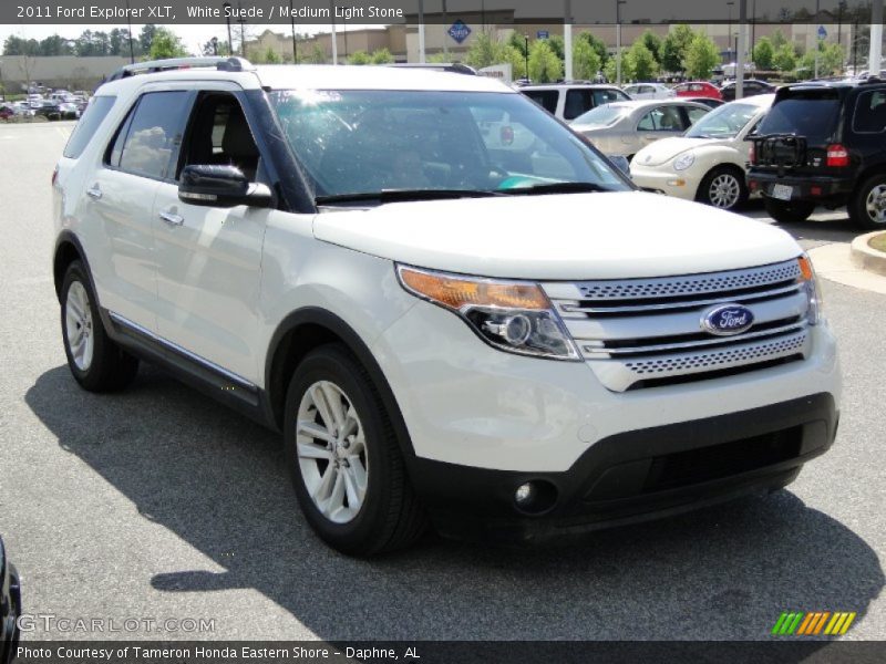 White Suede / Medium Light Stone 2011 Ford Explorer XLT