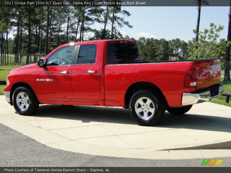 Flame Red / Light Pebble Beige/Bark Brown 2011 Dodge Ram 1500 SLT Quad Cab