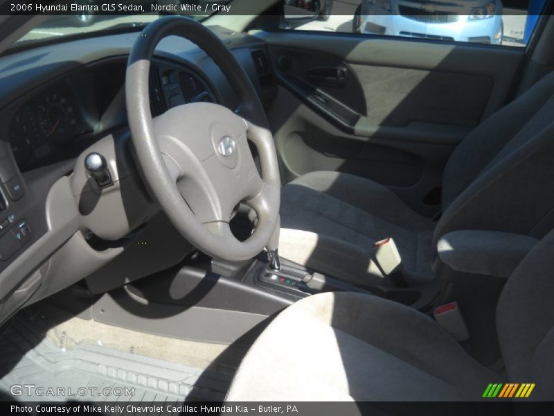 Nordic White / Gray 2006 Hyundai Elantra GLS Sedan