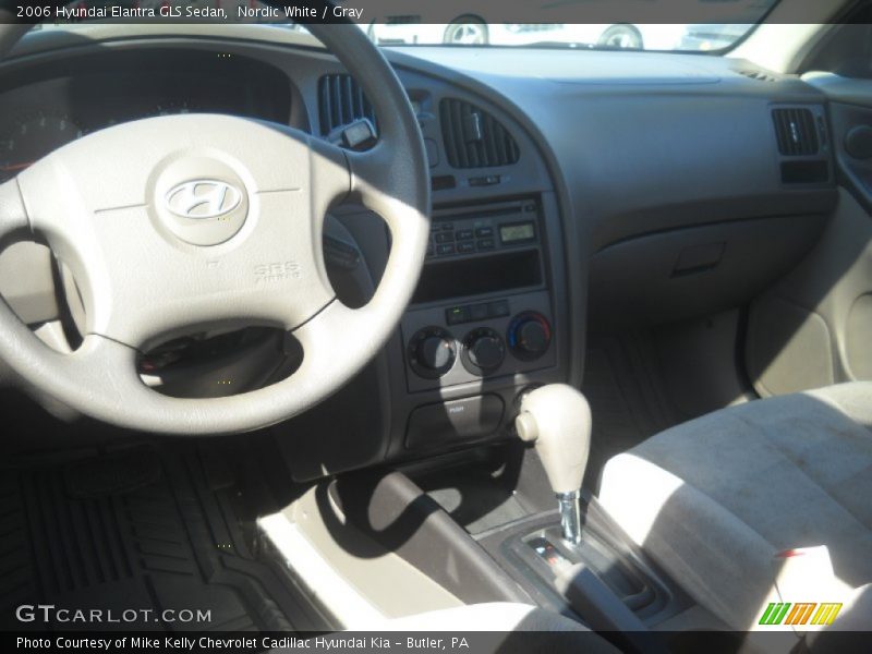 Nordic White / Gray 2006 Hyundai Elantra GLS Sedan