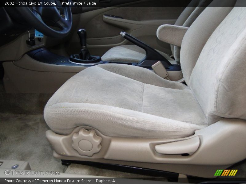 Taffeta White / Beige 2002 Honda Civic EX Coupe