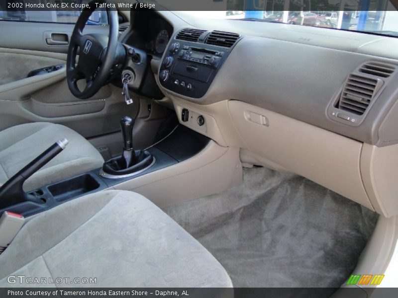 Taffeta White / Beige 2002 Honda Civic EX Coupe