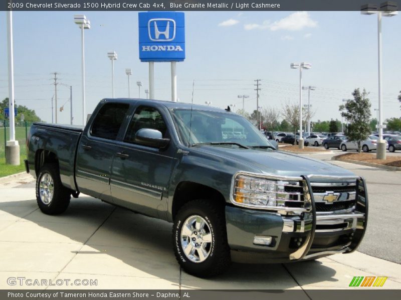 Blue Granite Metallic / Light Cashmere 2009 Chevrolet Silverado 1500 Hybrid Crew Cab 4x4