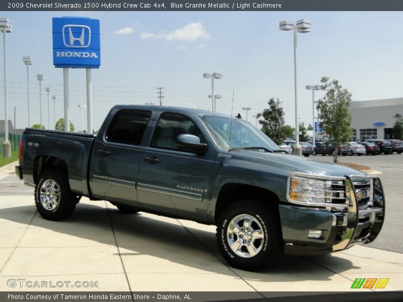 Blue Granite Metallic / Light Cashmere 2009 Chevrolet Silverado 1500 Hybrid Crew Cab 4x4