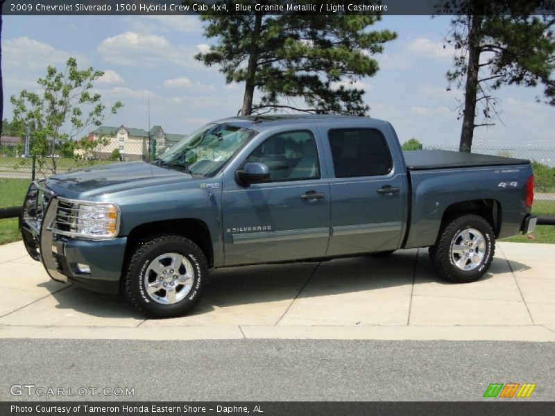Blue Granite Metallic / Light Cashmere 2009 Chevrolet Silverado 1500 Hybrid Crew Cab 4x4