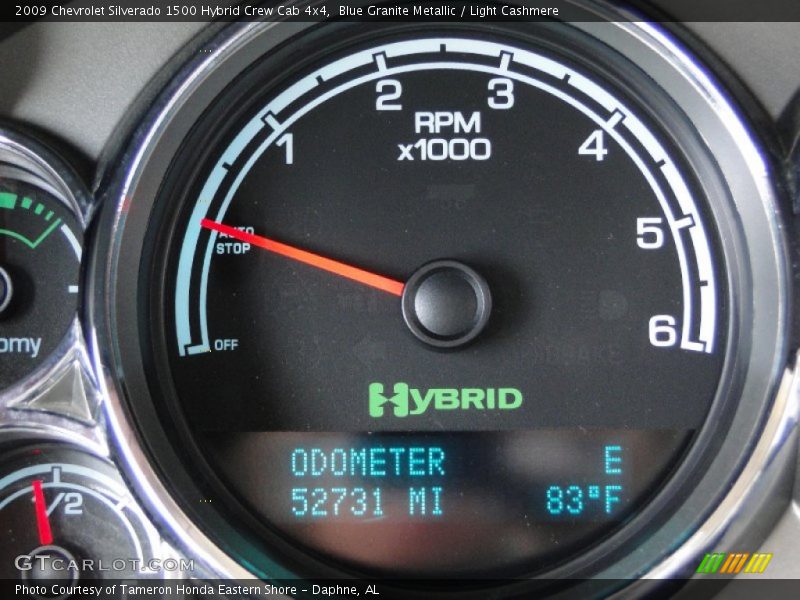 Blue Granite Metallic / Light Cashmere 2009 Chevrolet Silverado 1500 Hybrid Crew Cab 4x4