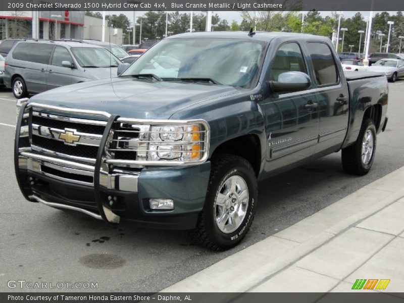 Blue Granite Metallic / Light Cashmere 2009 Chevrolet Silverado 1500 Hybrid Crew Cab 4x4
