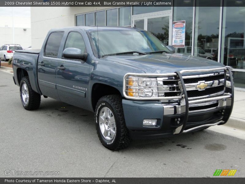 Blue Granite Metallic / Light Cashmere 2009 Chevrolet Silverado 1500 Hybrid Crew Cab 4x4