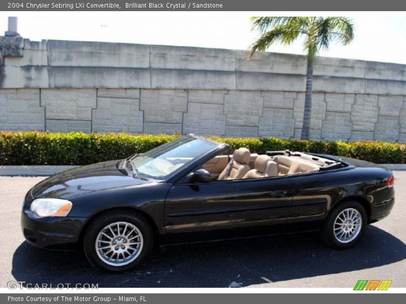 Brilliant Black Crystal / Sandstone 2004 Chrysler Sebring LXi Convertible