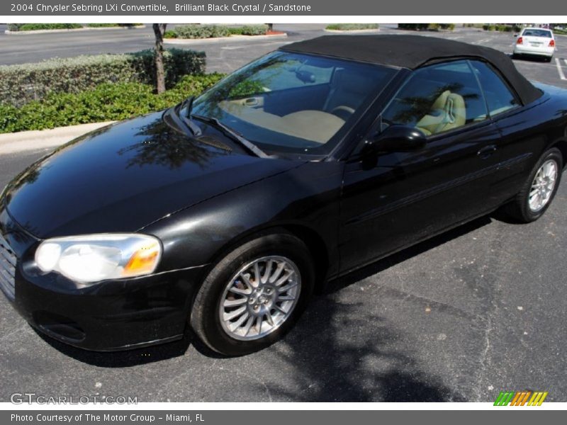 Brilliant Black Crystal / Sandstone 2004 Chrysler Sebring LXi Convertible