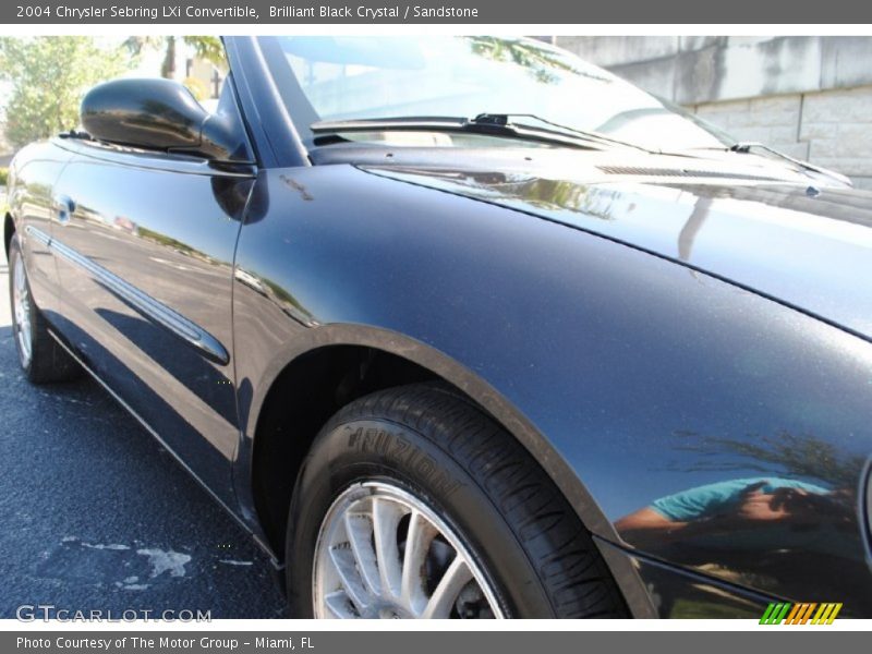 Brilliant Black Crystal / Sandstone 2004 Chrysler Sebring LXi Convertible