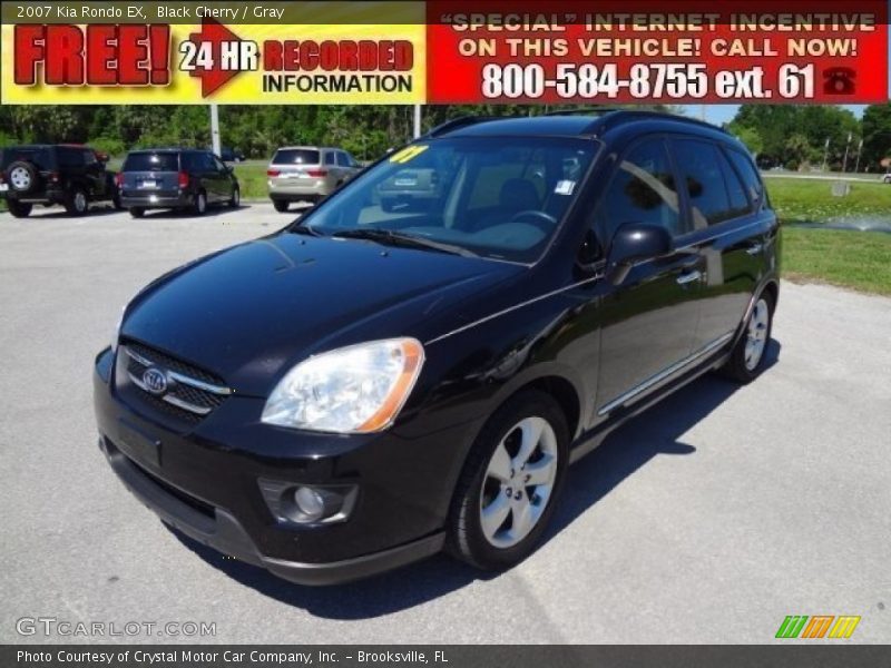 Black Cherry / Gray 2007 Kia Rondo EX