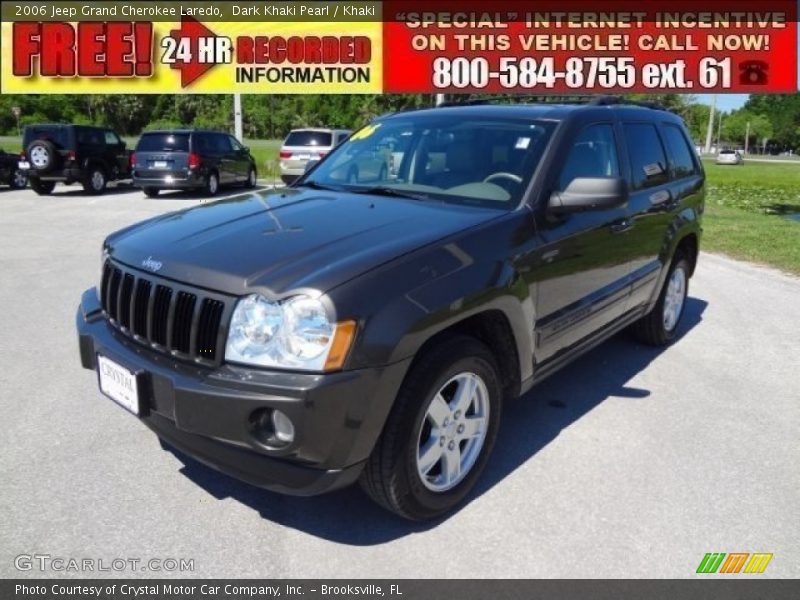 Dark Khaki Pearl / Khaki 2006 Jeep Grand Cherokee Laredo