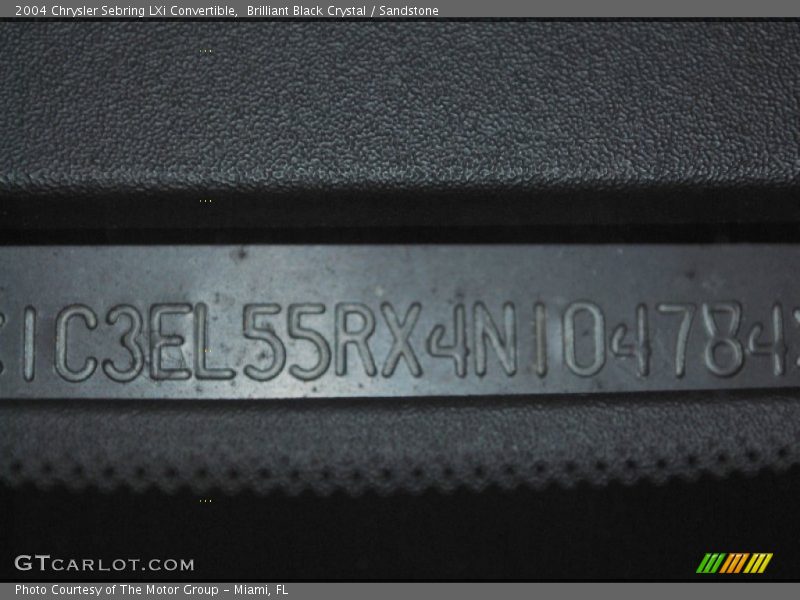 Brilliant Black Crystal / Sandstone 2004 Chrysler Sebring LXi Convertible