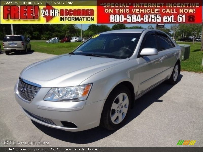 Bright Silver / Gray 2009 Hyundai Sonata GLS