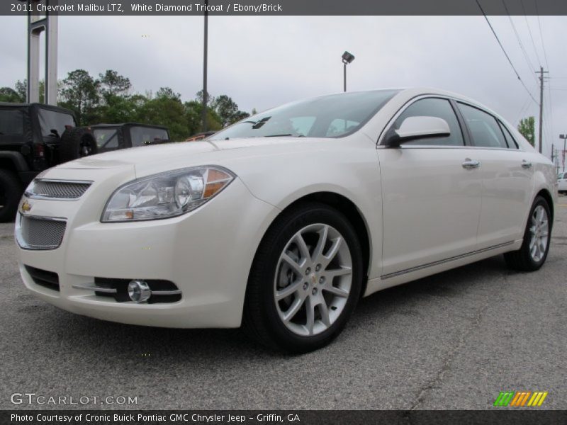 White Diamond Tricoat / Ebony/Brick 2011 Chevrolet Malibu LTZ