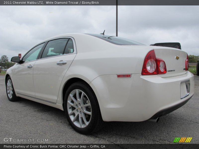 White Diamond Tricoat / Ebony/Brick 2011 Chevrolet Malibu LTZ