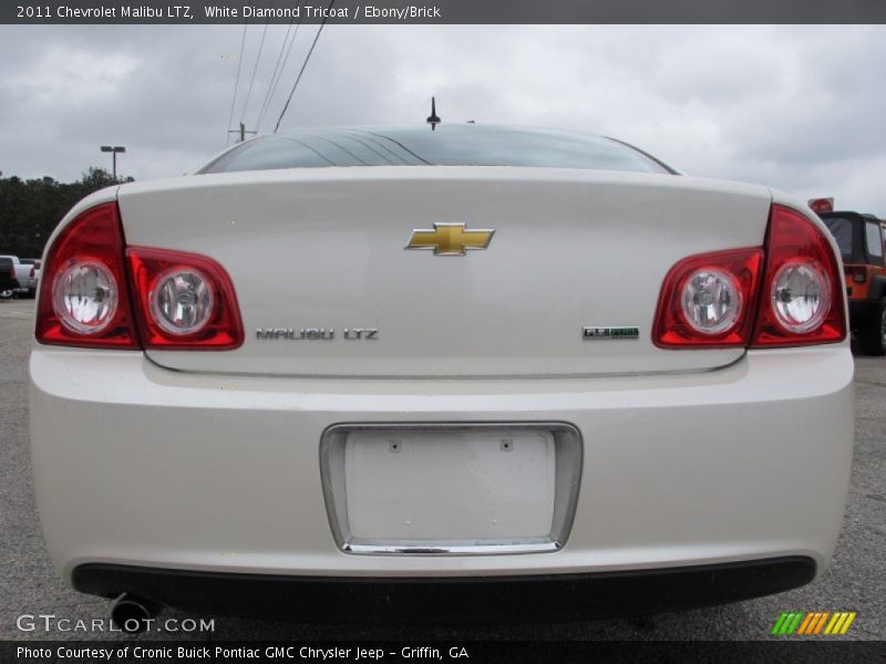 White Diamond Tricoat / Ebony/Brick 2011 Chevrolet Malibu LTZ