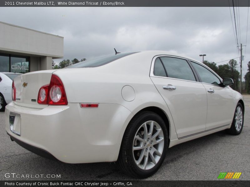 White Diamond Tricoat / Ebony/Brick 2011 Chevrolet Malibu LTZ