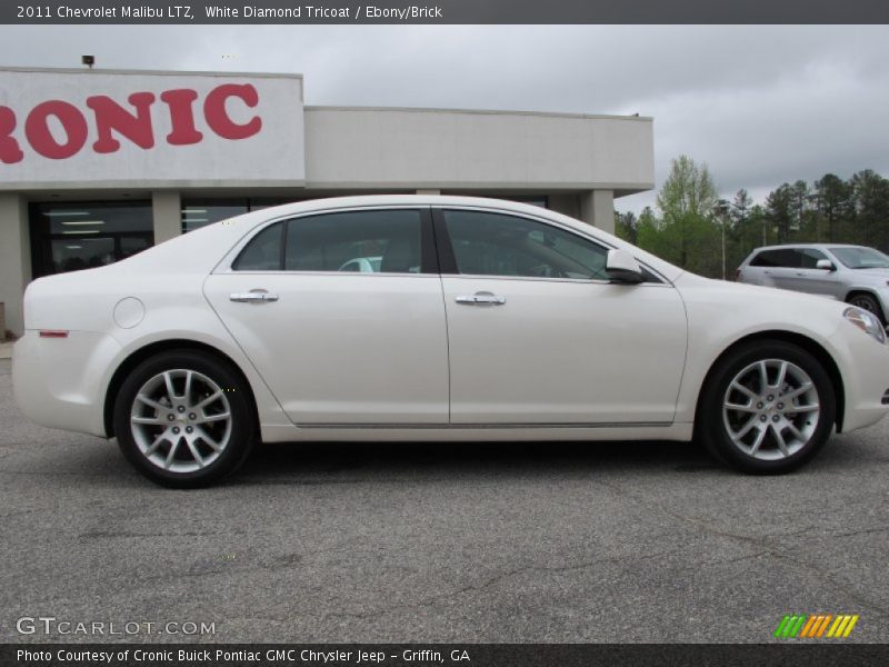 White Diamond Tricoat / Ebony/Brick 2011 Chevrolet Malibu LTZ