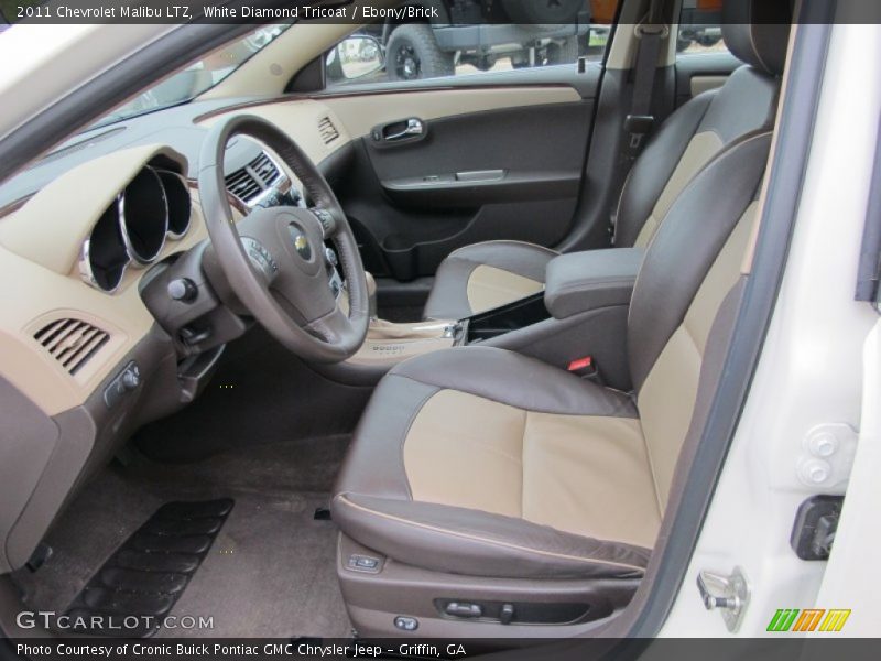 White Diamond Tricoat / Ebony/Brick 2011 Chevrolet Malibu LTZ