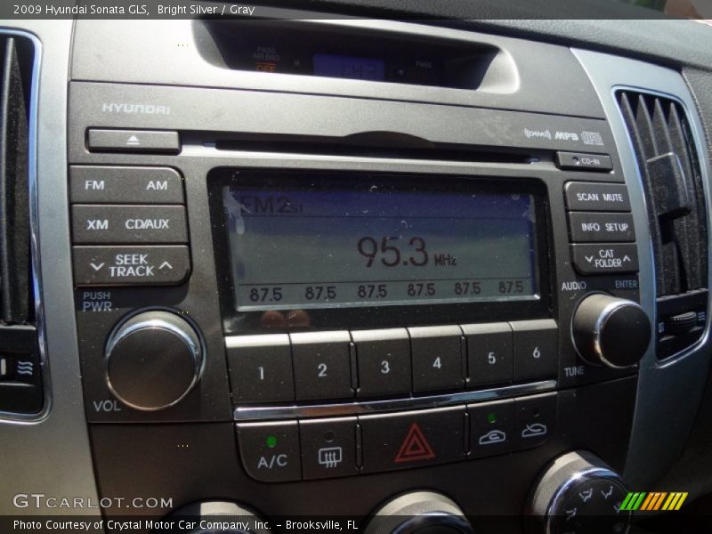 Bright Silver / Gray 2009 Hyundai Sonata GLS
