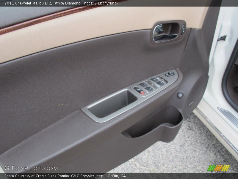 White Diamond Tricoat / Ebony/Brick 2011 Chevrolet Malibu LTZ