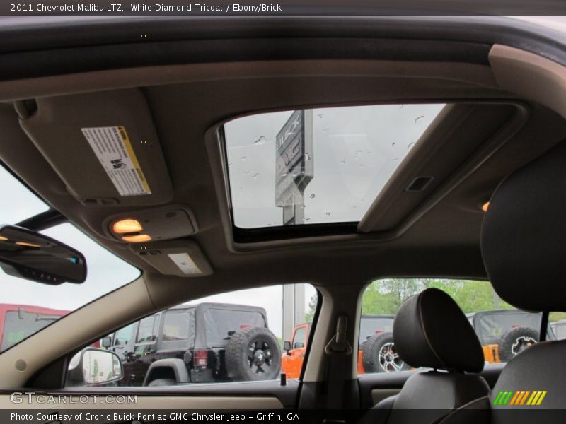 White Diamond Tricoat / Ebony/Brick 2011 Chevrolet Malibu LTZ
