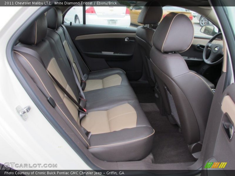 White Diamond Tricoat / Ebony/Brick 2011 Chevrolet Malibu LTZ