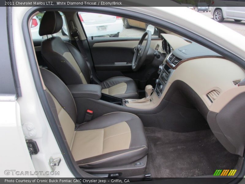 White Diamond Tricoat / Ebony/Brick 2011 Chevrolet Malibu LTZ