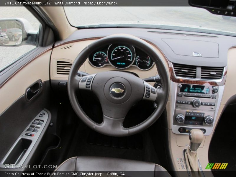 White Diamond Tricoat / Ebony/Brick 2011 Chevrolet Malibu LTZ