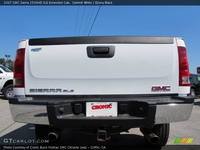 Summit White / Ebony Black 2007 GMC Sierra 2500HD SLE Extended Cab