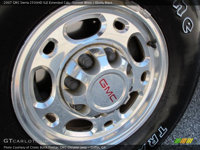 Summit White / Ebony Black 2007 GMC Sierra 2500HD SLE Extended Cab