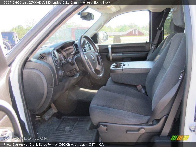 Summit White / Ebony Black 2007 GMC Sierra 2500HD SLE Extended Cab