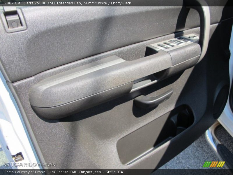 Summit White / Ebony Black 2007 GMC Sierra 2500HD SLE Extended Cab