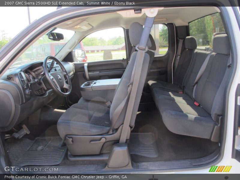 Summit White / Ebony Black 2007 GMC Sierra 2500HD SLE Extended Cab