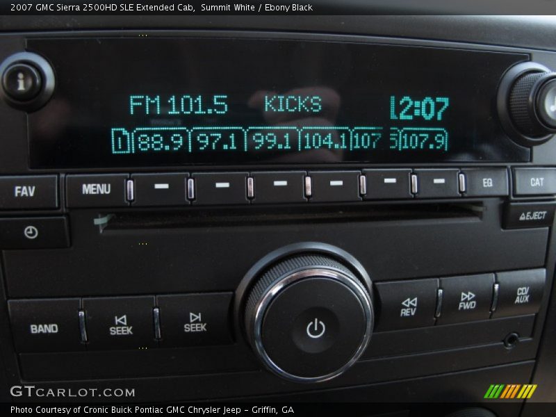 Summit White / Ebony Black 2007 GMC Sierra 2500HD SLE Extended Cab