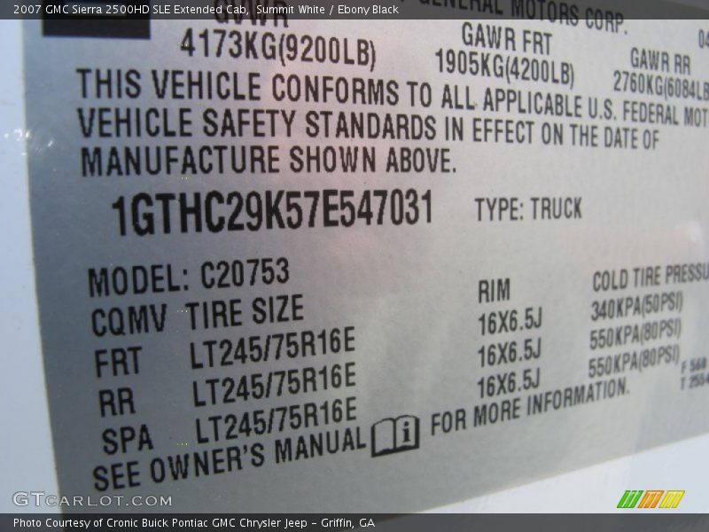 Summit White / Ebony Black 2007 GMC Sierra 2500HD SLE Extended Cab
