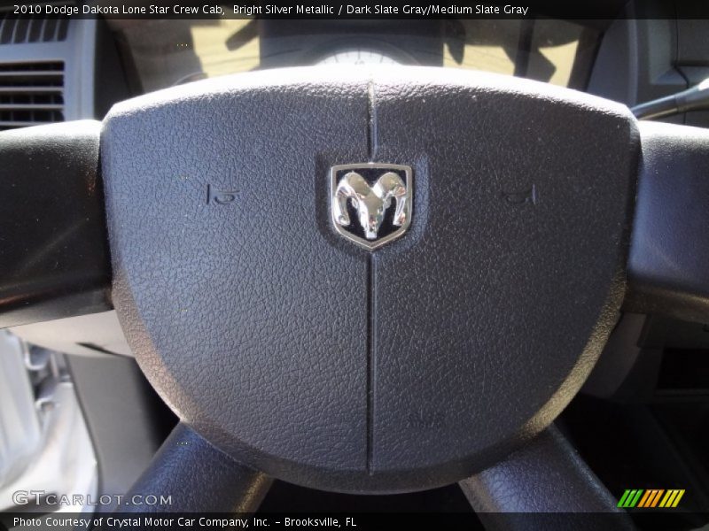 Bright Silver Metallic / Dark Slate Gray/Medium Slate Gray 2010 Dodge Dakota Lone Star Crew Cab