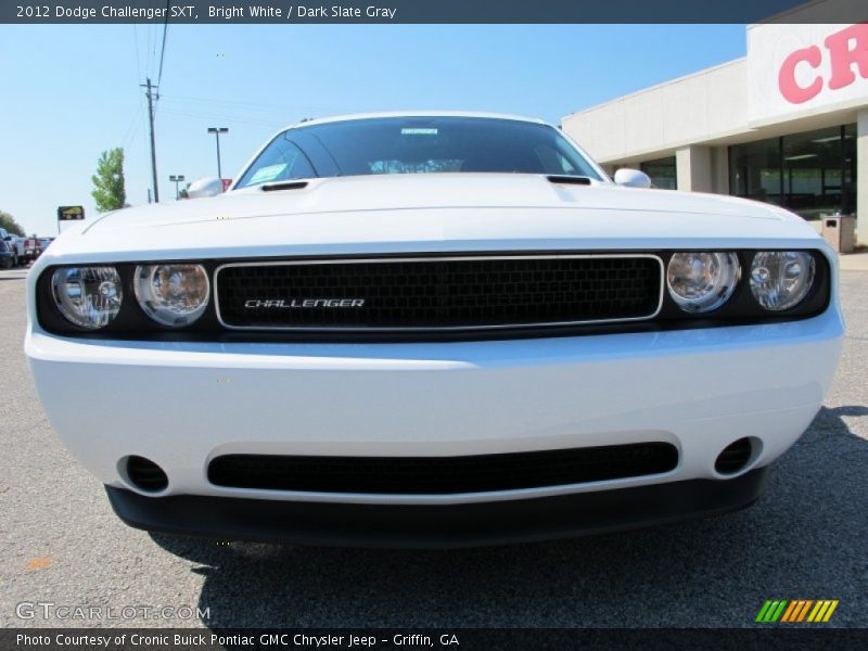 Bright White / Dark Slate Gray 2012 Dodge Challenger SXT