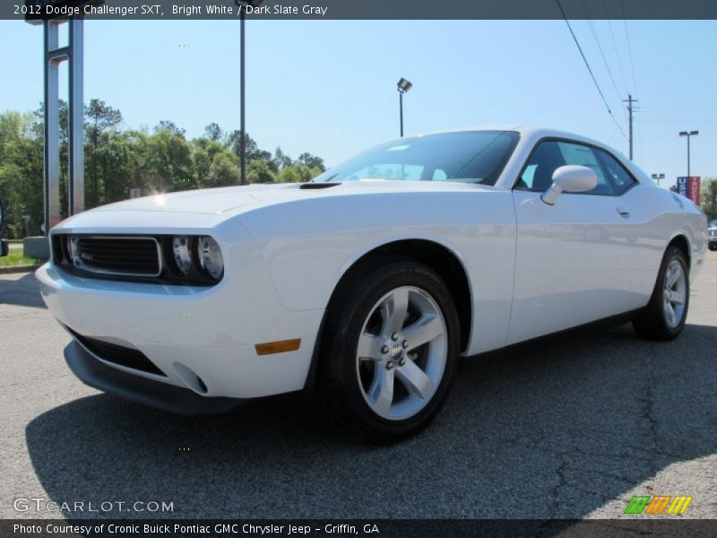 Bright White / Dark Slate Gray 2012 Dodge Challenger SXT