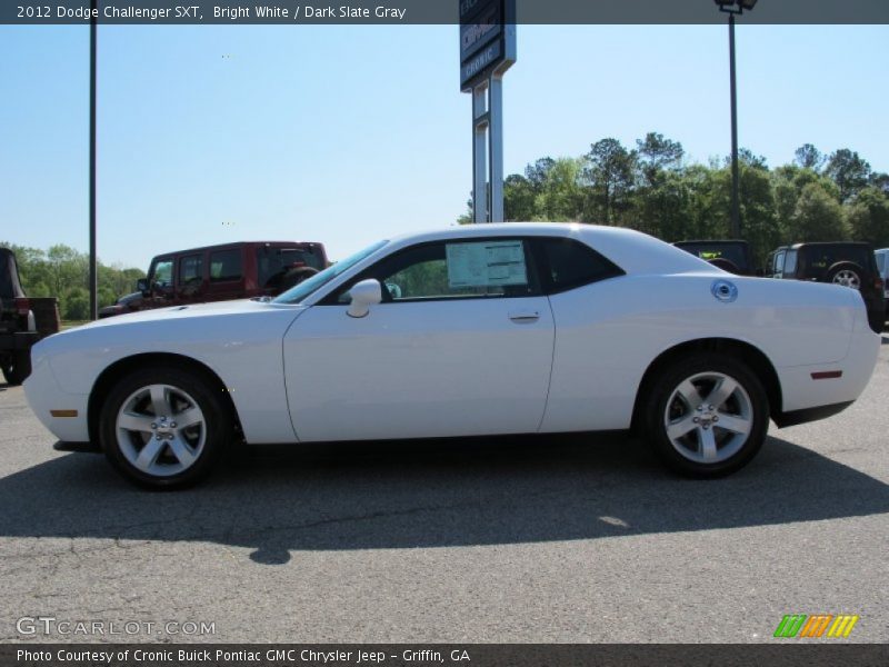 Bright White / Dark Slate Gray 2012 Dodge Challenger SXT