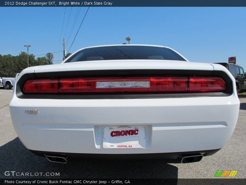 Bright White / Dark Slate Gray 2012 Dodge Challenger SXT