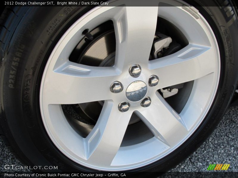 Bright White / Dark Slate Gray 2012 Dodge Challenger SXT