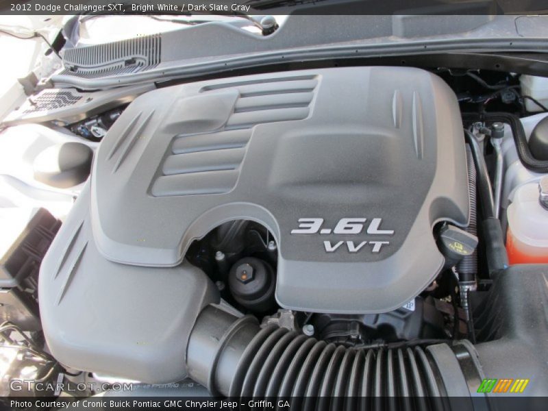 Bright White / Dark Slate Gray 2012 Dodge Challenger SXT