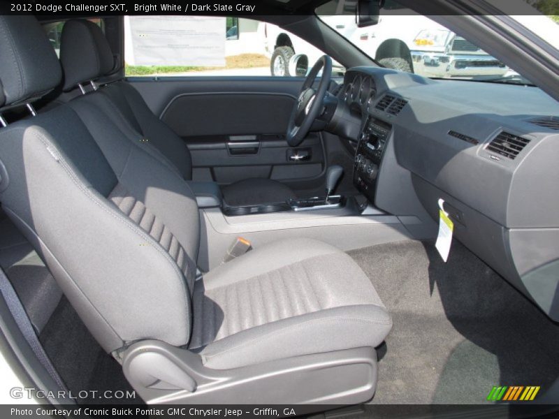 Bright White / Dark Slate Gray 2012 Dodge Challenger SXT