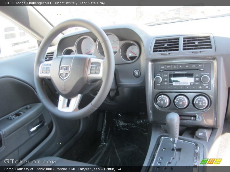 Bright White / Dark Slate Gray 2012 Dodge Challenger SXT