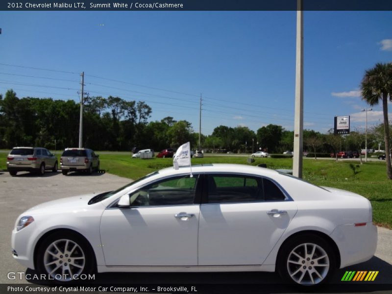 Summit White / Cocoa/Cashmere 2012 Chevrolet Malibu LTZ